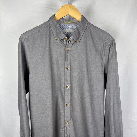 Ted Baker Long Sleeve Button Up Front Pocket Casual Shirt Men's Size 4 (… - Picture 1 of 7